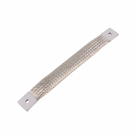 Braided Copper Grounding Strap, Flexible Electrical Copper Braided Connectors