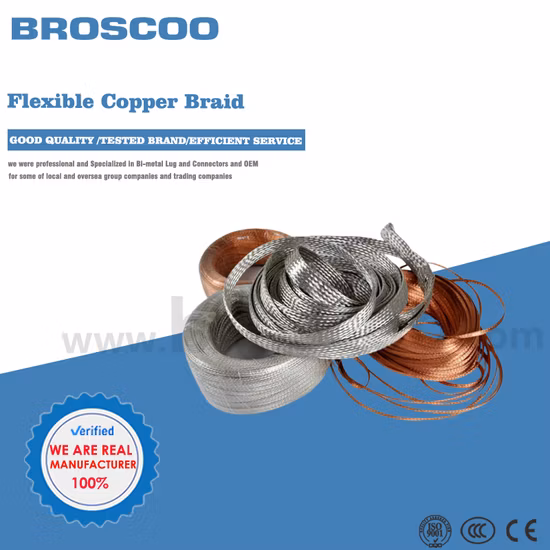 Connettore in rame con filo intrecciato flessibile per linea elettrica di fabbrica OEM